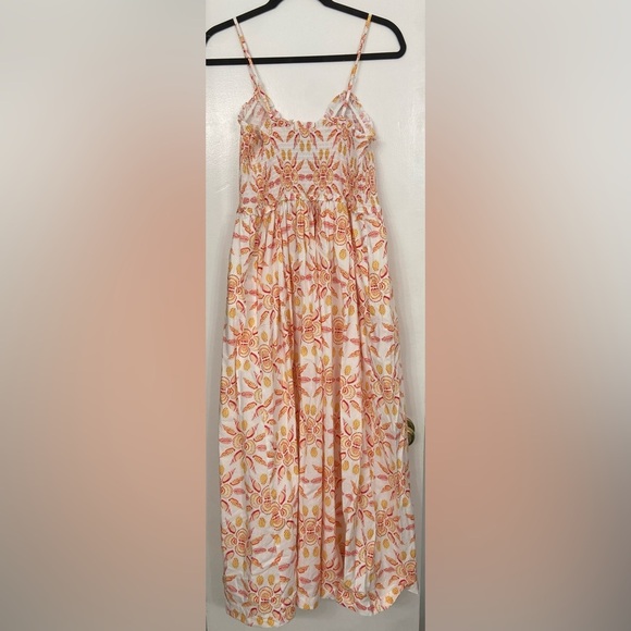 NWT The Sydney Nap Dress Orange Shell Mosaic Cotton Maxi Dress Size XL - Picture 11 of 11